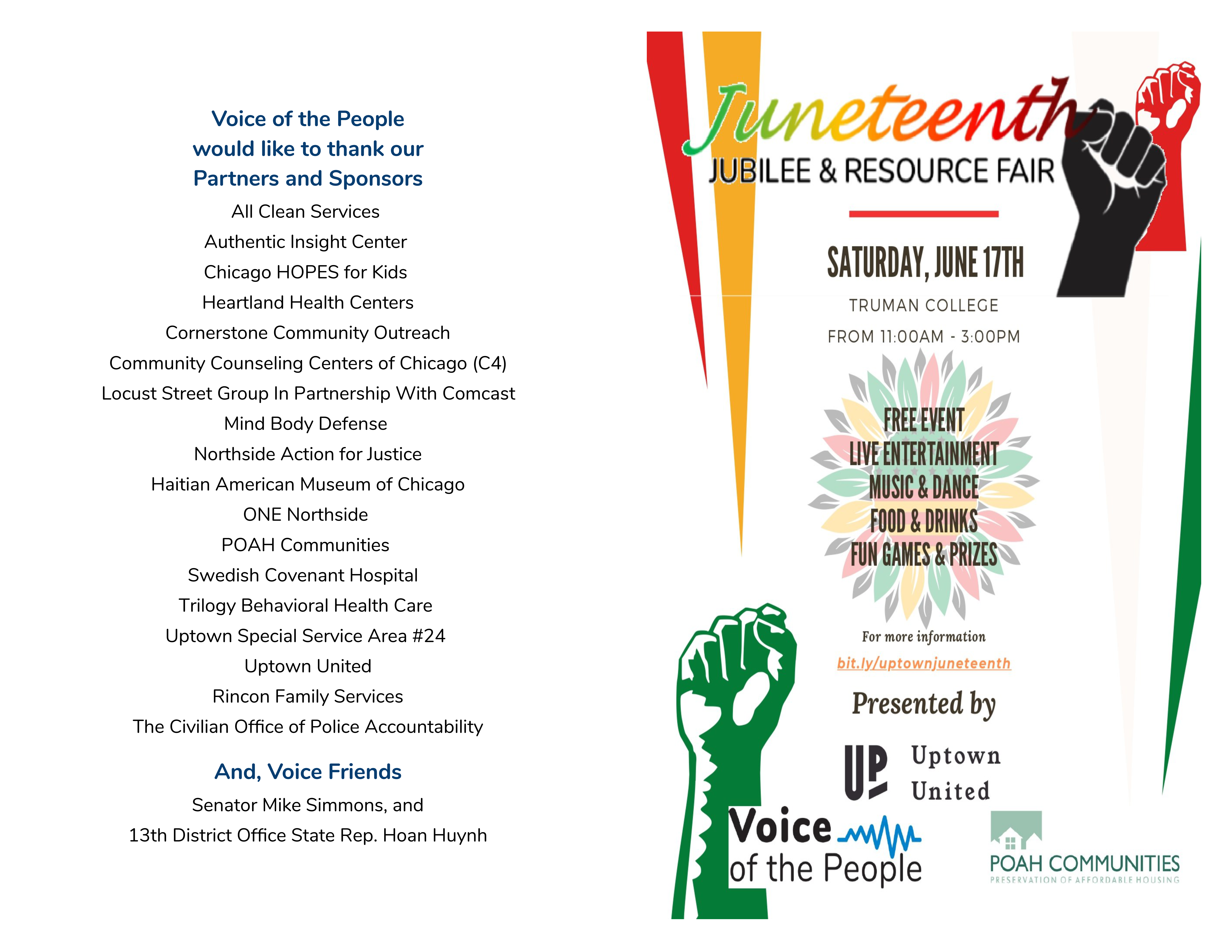Juneteenth 2023 Hosts + Sponsors